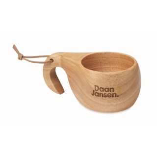 Vaso de madera con cordón personalizado